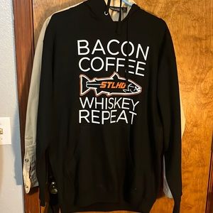 BACON,COFFEE,WHISKEY,REPEAT STLHD sweatshirt
